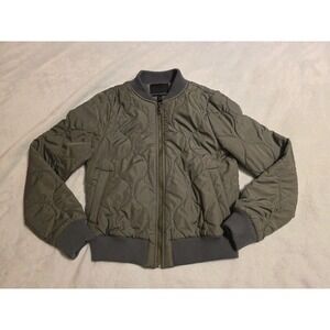 Banana Republic Green Bomber Jacket Size‎ XS Made In Vietnam EUC Womens